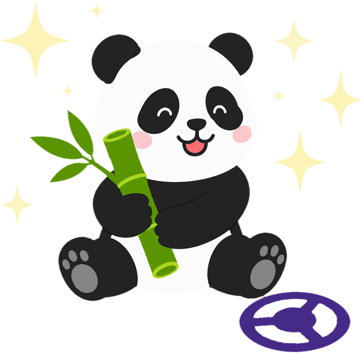 開心得閃閃發亮的阿巴